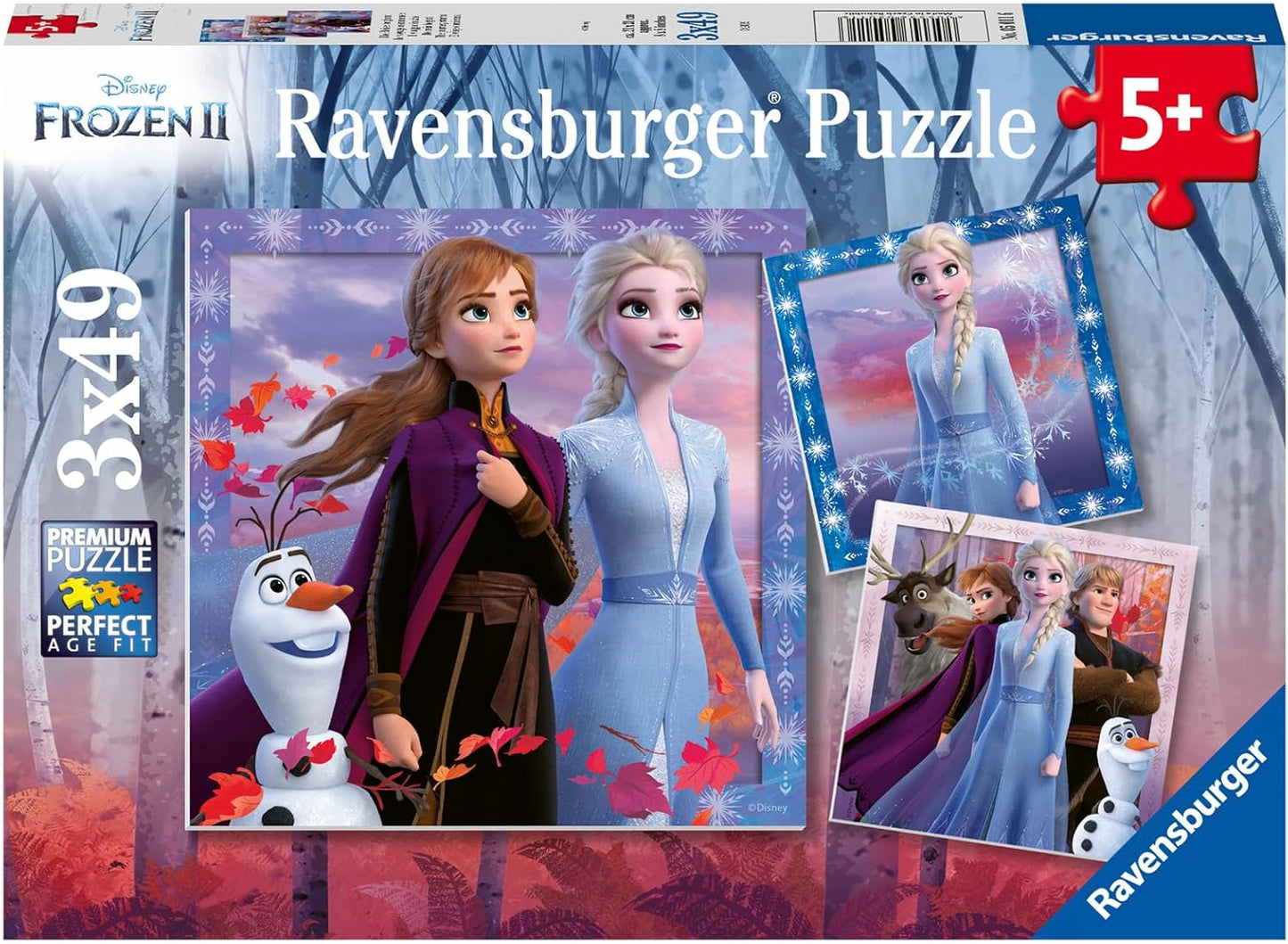 Ravensburger Disney Frozen 2 Jigsaw Puzzles - Vibrant 3-in-1 Value Set | Each Box Contains 3 Unique 49-Piece Puzzles | Crafted Ideal for Kids | Sustainable Forestry Materials