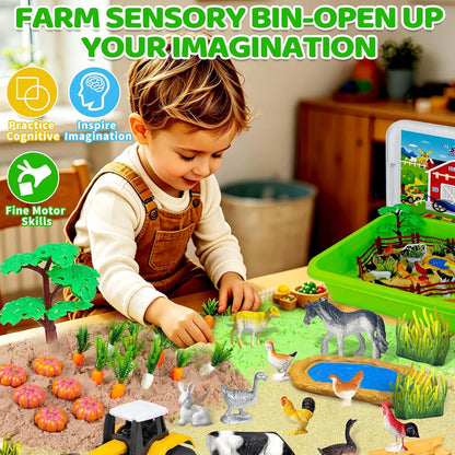 Sensory Bins for Toddlers,Sensory Toys Play Sand Art Kit with Sandbox & Sand Castle Molds & Tools,Indoor Outdoor Beach Toys for Boys and Girls Christmas Birthday Gift (Mermaid Paradise)