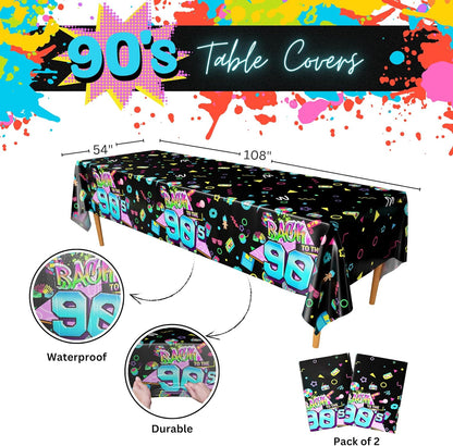 Blue Orchards Science Table Covers (Pack of 3) - 54"x108" XL - Science Birthday Party Decorations, Chemistry Party, Laboratory Theme Table Cloth