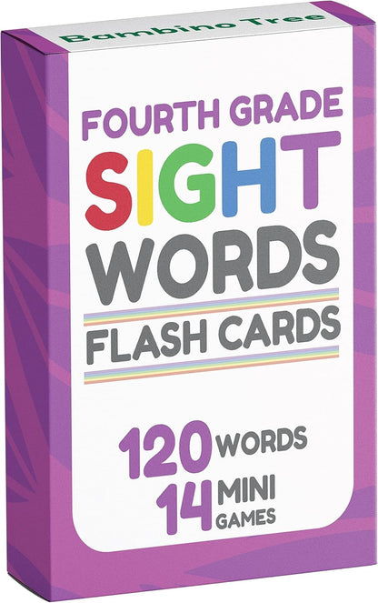 Sight Words Flash Cards 1st Grade - 120 High Frequency Words from Dolch's and Fry's Lists for 6-7 Years