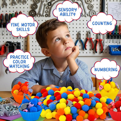 270 Pcs Numbers and Letters Sensory Bin Items Back to School Counting Sorting Sensory Bin Filler Fine Motor Numbers and Letters Geometric Figure Counts for Easter Spring Summer Sorting