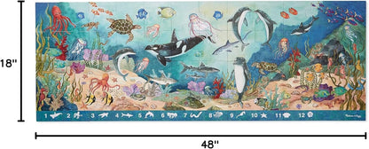 Melissa & Doug Search and Find Beneath The Waves Floor Puzzle (48 pcs, Over 4 feet Long) - FSC Certified