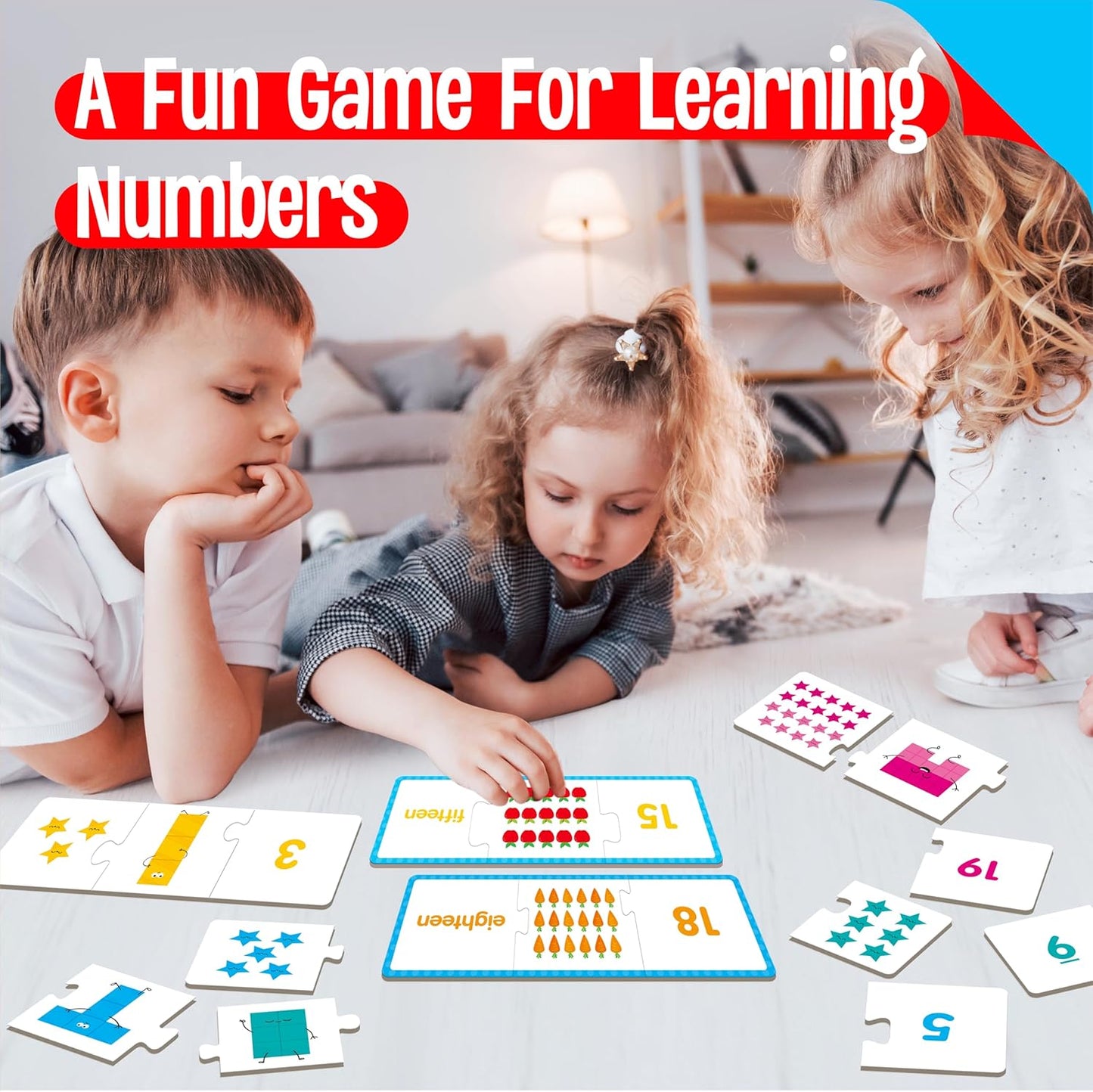 24 Set Addition & Subtraction Puzzles, Self-Correcting Matching Adding and Subtracting Puzzles, Educational Math Games Calculation Activities, Math Learning Toys for Preschool Kids