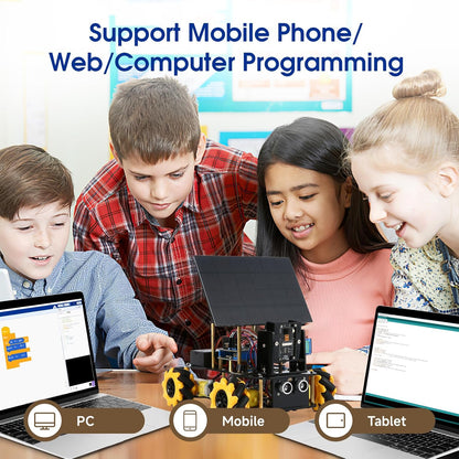 ACEBOTT Smart Robot Tank Car Kit with ESP32 for Arduino Robotics for Kids Ages 8-12 12-16 STEM Science Kits Coding Gifts for 8-16 Year Old Boys Girls Teens Cool Engineering Building Toys Unique Gifts