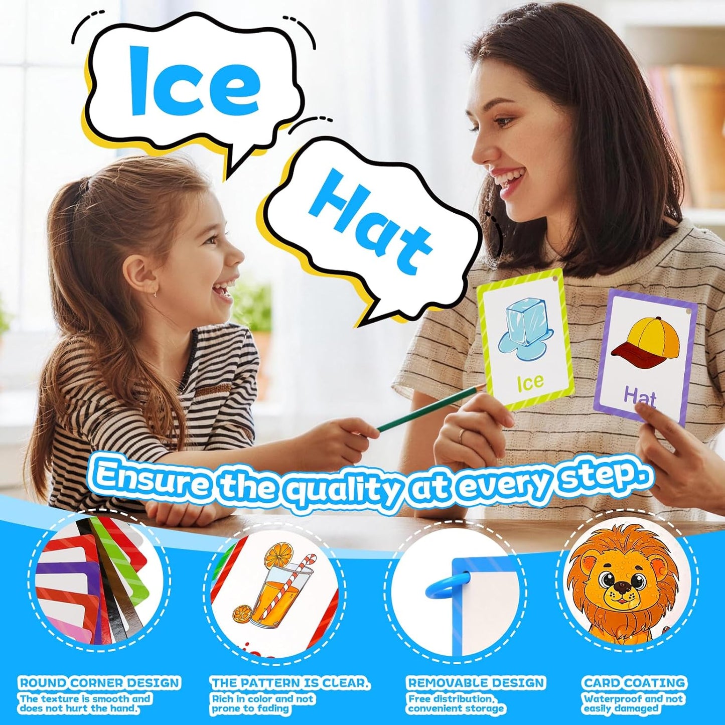 Toddler Learning Flash Cards, 60 PCS Double Sides Flashcards for Alphabets, Numbers, Colors, Shapes, Sight Words, Baby Cognitive Flashcards for Kids, Preschool Kindergarten Learning Activities