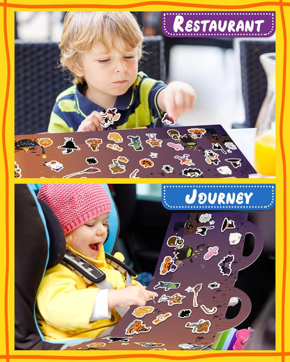 Benresive Reusable Sticker Books for Toddlers, Fun Travel Stickers for Kids, Toddler Sticker Book, Crafts Activities for Toddlers, 3 and Up Birthady Gifts - Vehicle