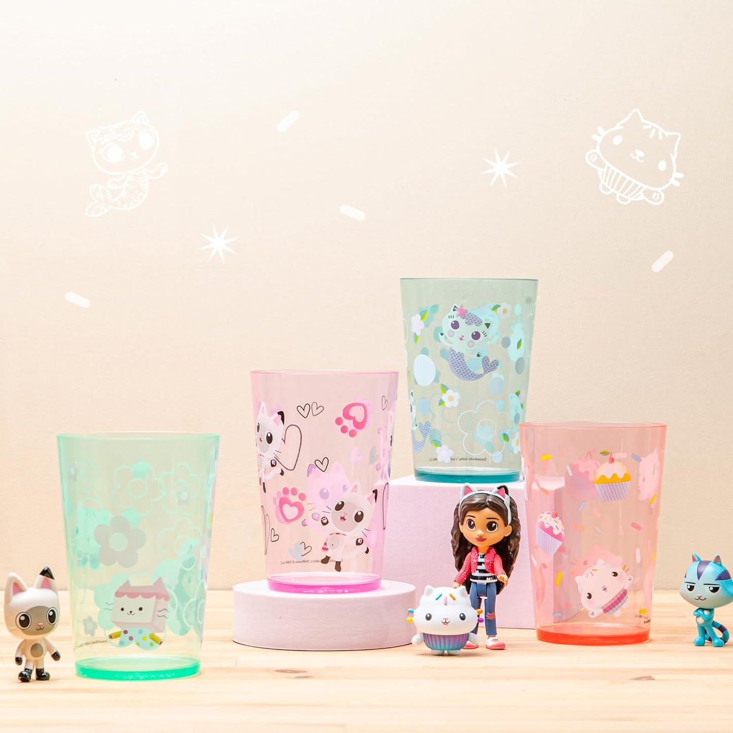 Zak Designs 14.5oz Disney Frozen 2 Nesting Tumbler Set Includes Durable Plastic Cups, Fun Drinkware is Perfect for Kids, 4pk (14.5oz, Anna & Elsa & Olaf)