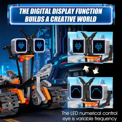 Sciencow 5 in 1 Space Robot Building Set, STEM Robotic Car Toy Kit, Remote & APP Controlled Building Robotics Toy, Christmas Birthday Gifts for Age 8-12 yrs Boys