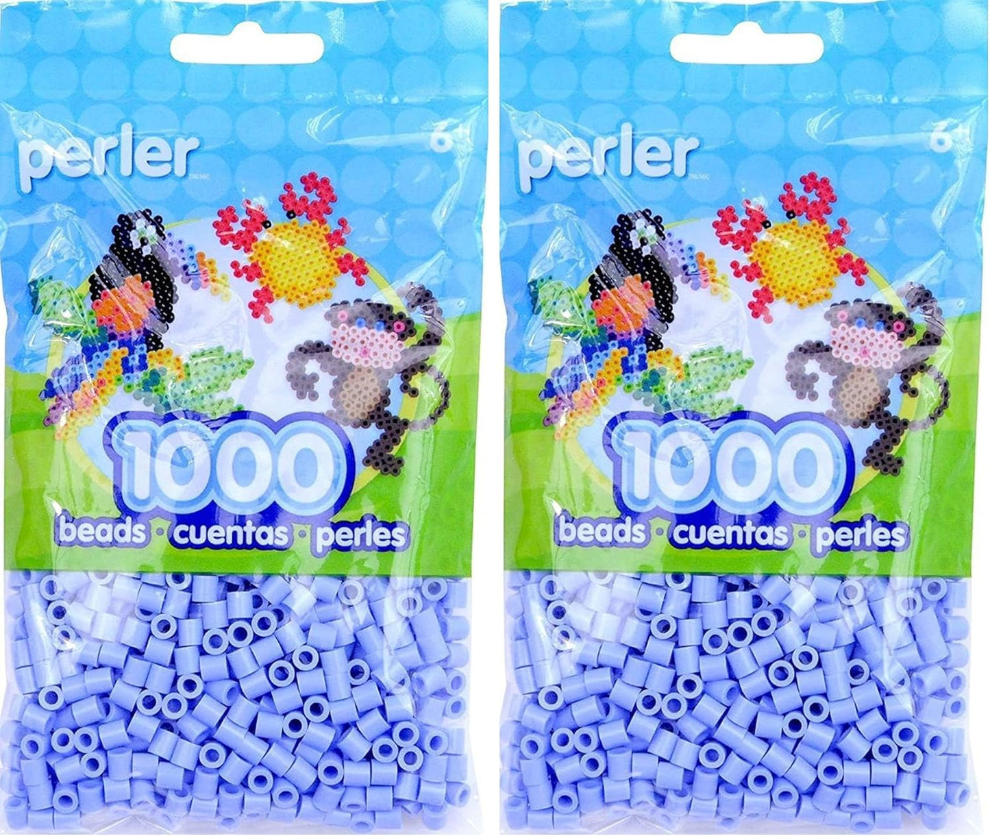 Perler Toothpaste Green Beads for Kids Crafts, 1000 pcs