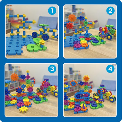 Learning Resources Gears! Gears! Gears! Mega Builds - Building Toys, STEM Activities, Fine Motor Skills, Toddler Explorer Kit, Science and Construction, Boys and Girls Gifts