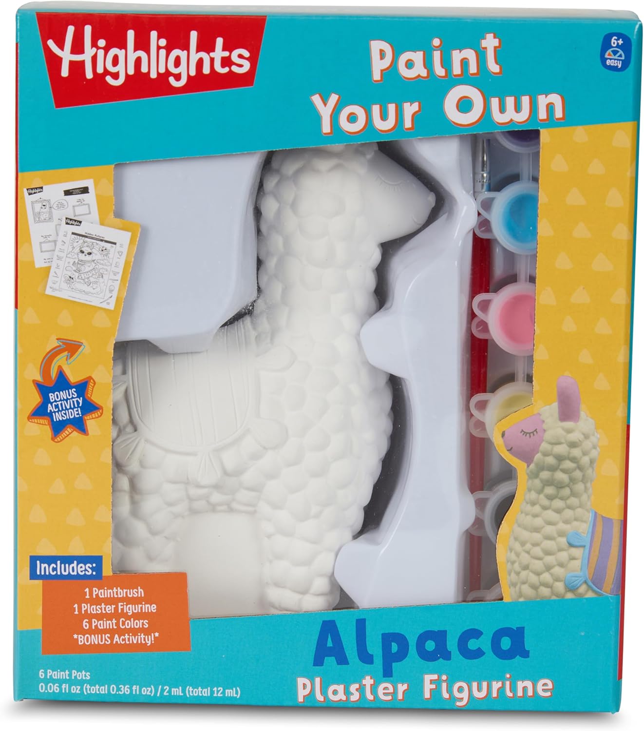 Highlights Paint Your Own Plaster Figurine & Activity Kits – DIY Art Sets with Figurines, Paints, Brush & Bonus Activities – Multiple Themes – Ages 6+