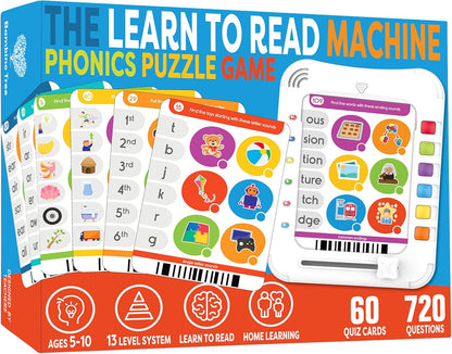 Phonics Machine Learning Pad - Electronic Reading Game for Kids Age 5-11 - Learn to Read with 720 Phonic and Letter Sound Questions