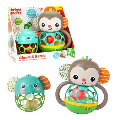 Bright Starts Oball Musical Toy, Jingle & Shake Pal, BPA-Free Easy-Grasp Baby Rattle Toy, Ages Newborn+