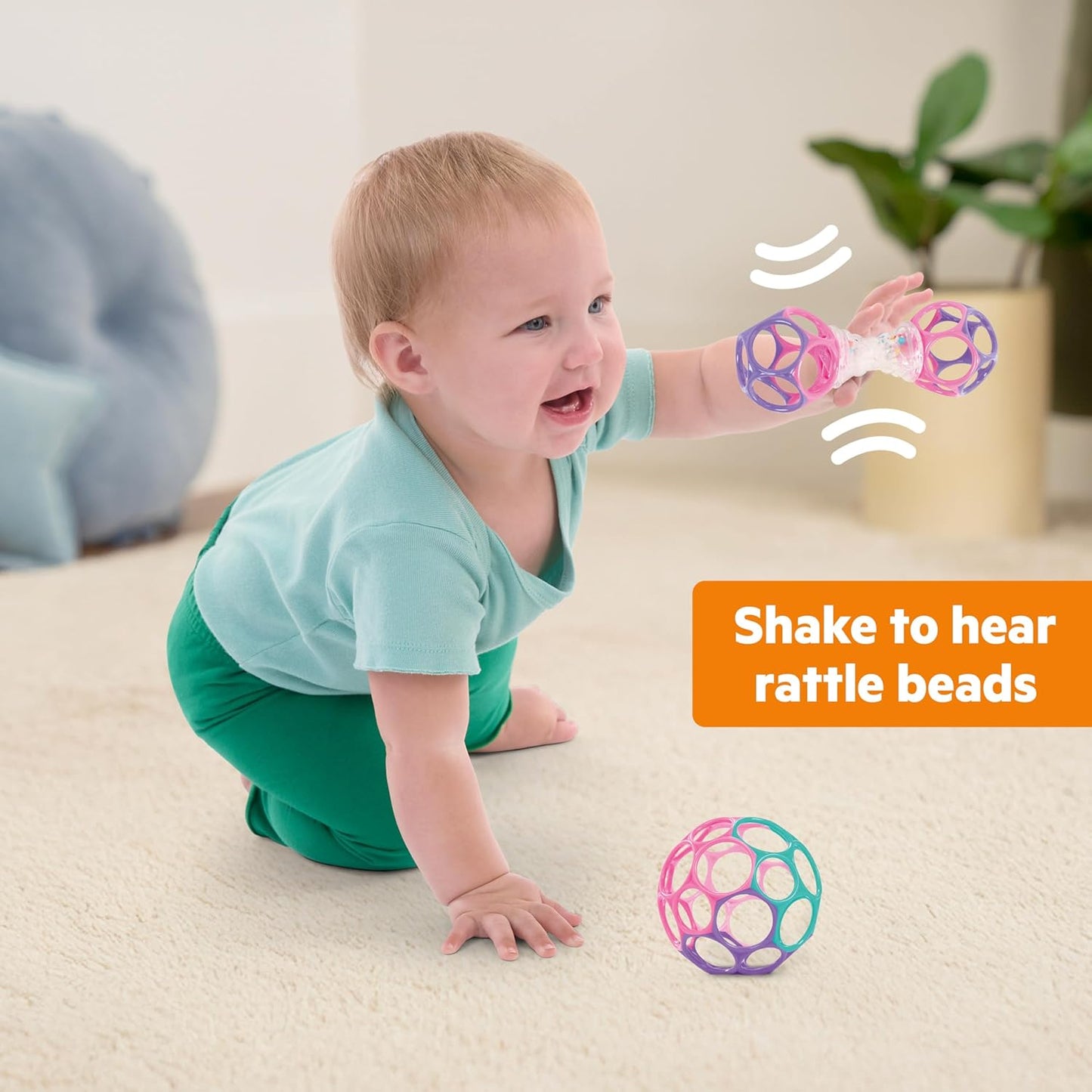 Bright Starts Soothers & Shakers 7pc Gift Set - BPA-Free Baby Rattles, Teethers and Stroller Toys, Unisex, Newborn+