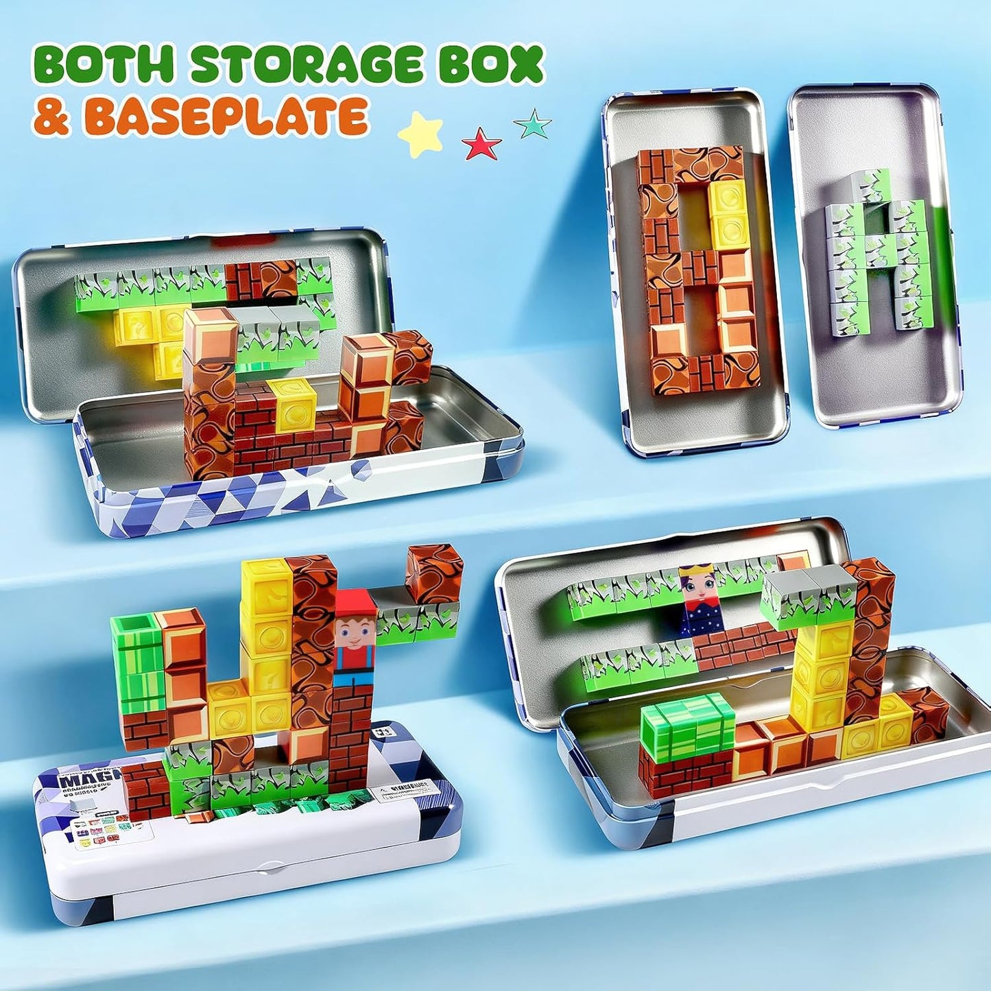 Magnetic Tiles, 70pcs Building Blocks with Storage Case, Toddler Toys Magnetic Blocks, Toys for Ages 3-5 4-8 Boys Girls,for Preschool Learning Birthday