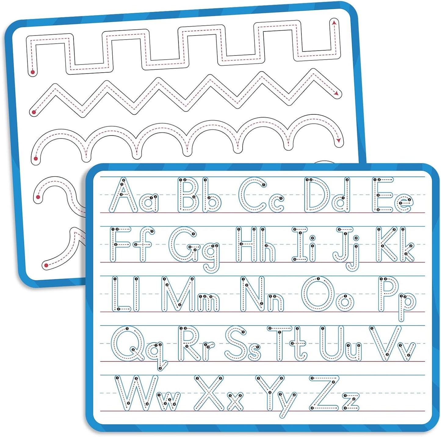 Dry Erase Number Line Whiteboard, 9" x 12" 1-100 Number Double-Sided Math Practicing Chart, Homeschool Supplies，Educational Tools for Kids Students Classroom
