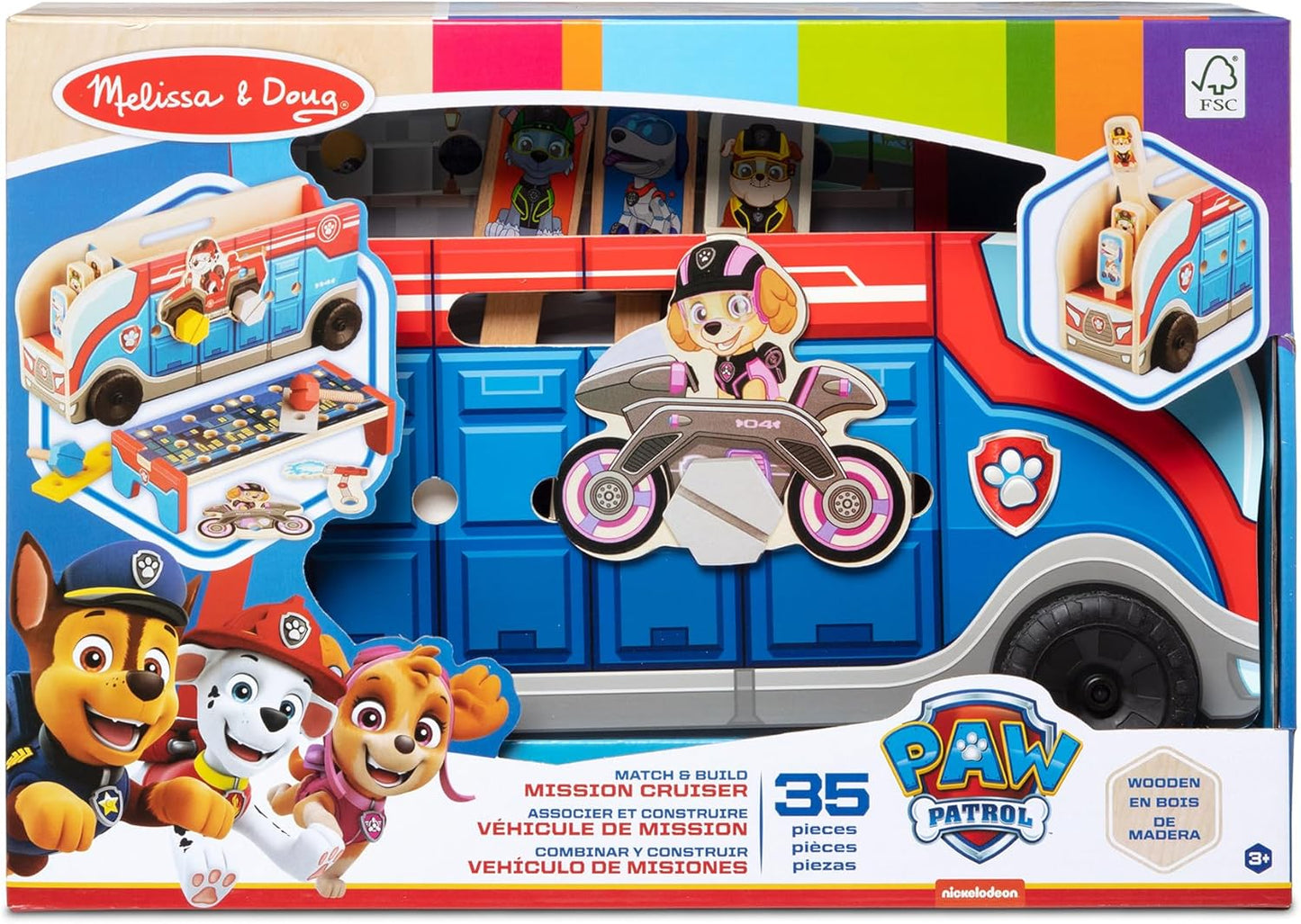 Melissa & Doug PAW Patrol Wooden See & Spell Pup Pad Game - FSC Certified
