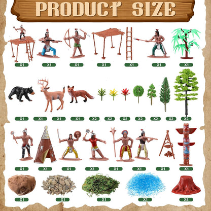 Teyva Daily 48 Pcs Dinosaur Diorama Kit Habitat Project Box Set 3D Dinosaurs Diorama Supplies Include Dinosaurs Model Figures & Eggs Volcano Artificial Trees with Cardboard for DIY Crafts Gifts