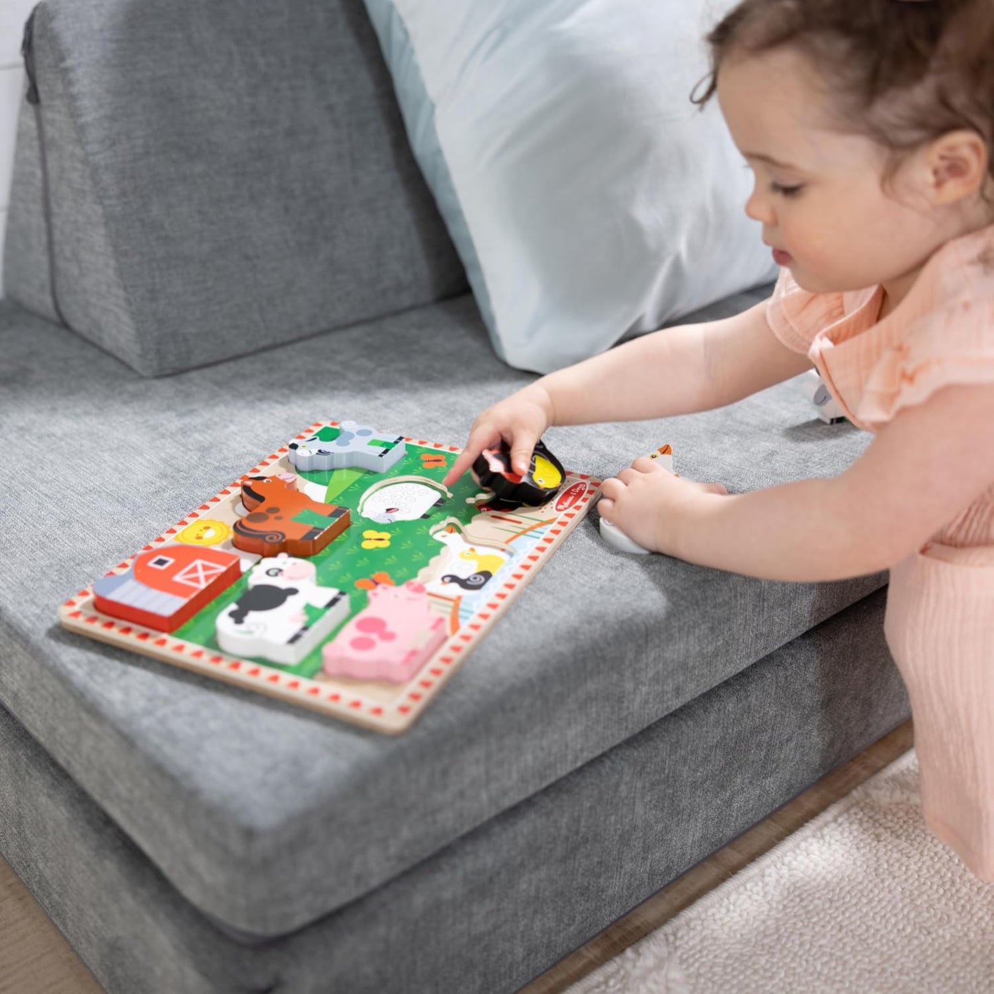 Melissa & Doug Safari Wooden Chunky Puzzle (8 pcs), Educational Screen Free Activity for Toddler, Preschoolers and Kids Ages 2+ - FSC Certified