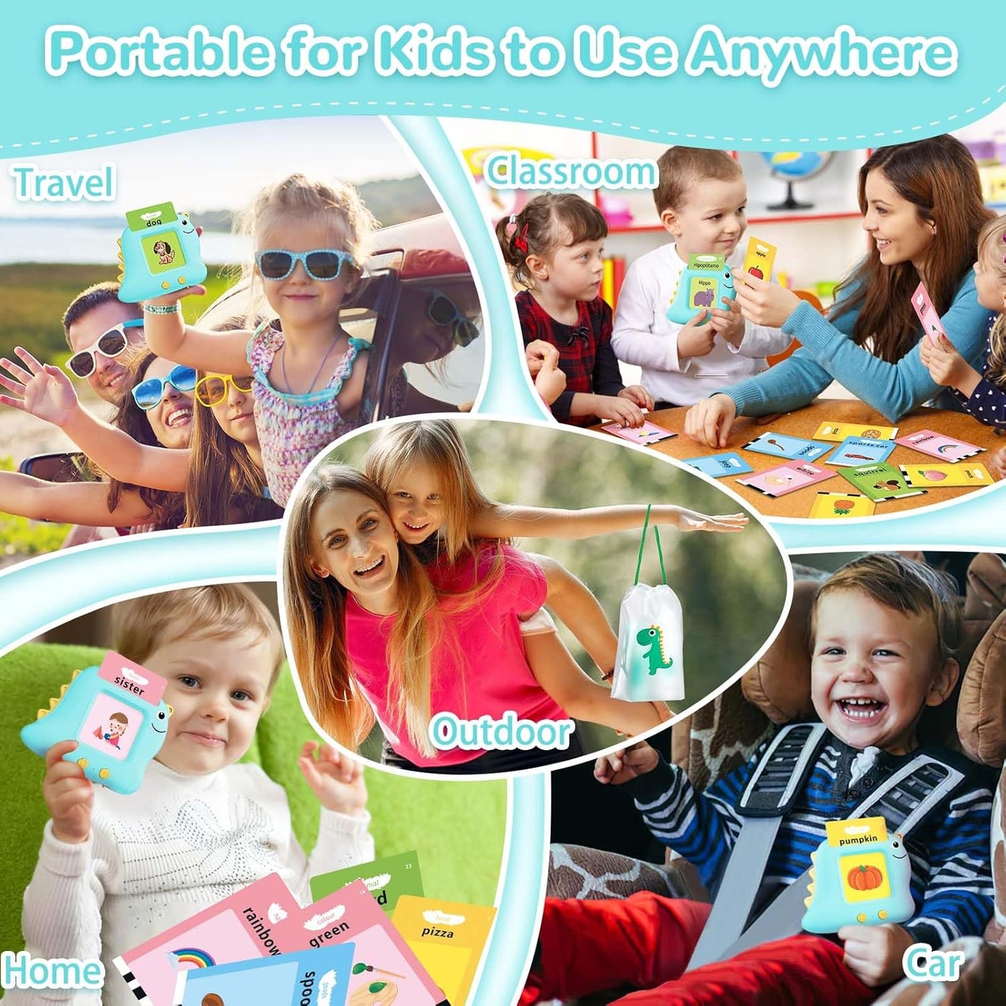 Alotwan Toddler Toys Talking Flash Cards with 510 Sight Words, Montessori Learning Toys for Toddler 1-3 2-4, Autism Sensory Speech Therapy for Boys Girls 2 3 4 5 6 Year Old Kids Gifts
