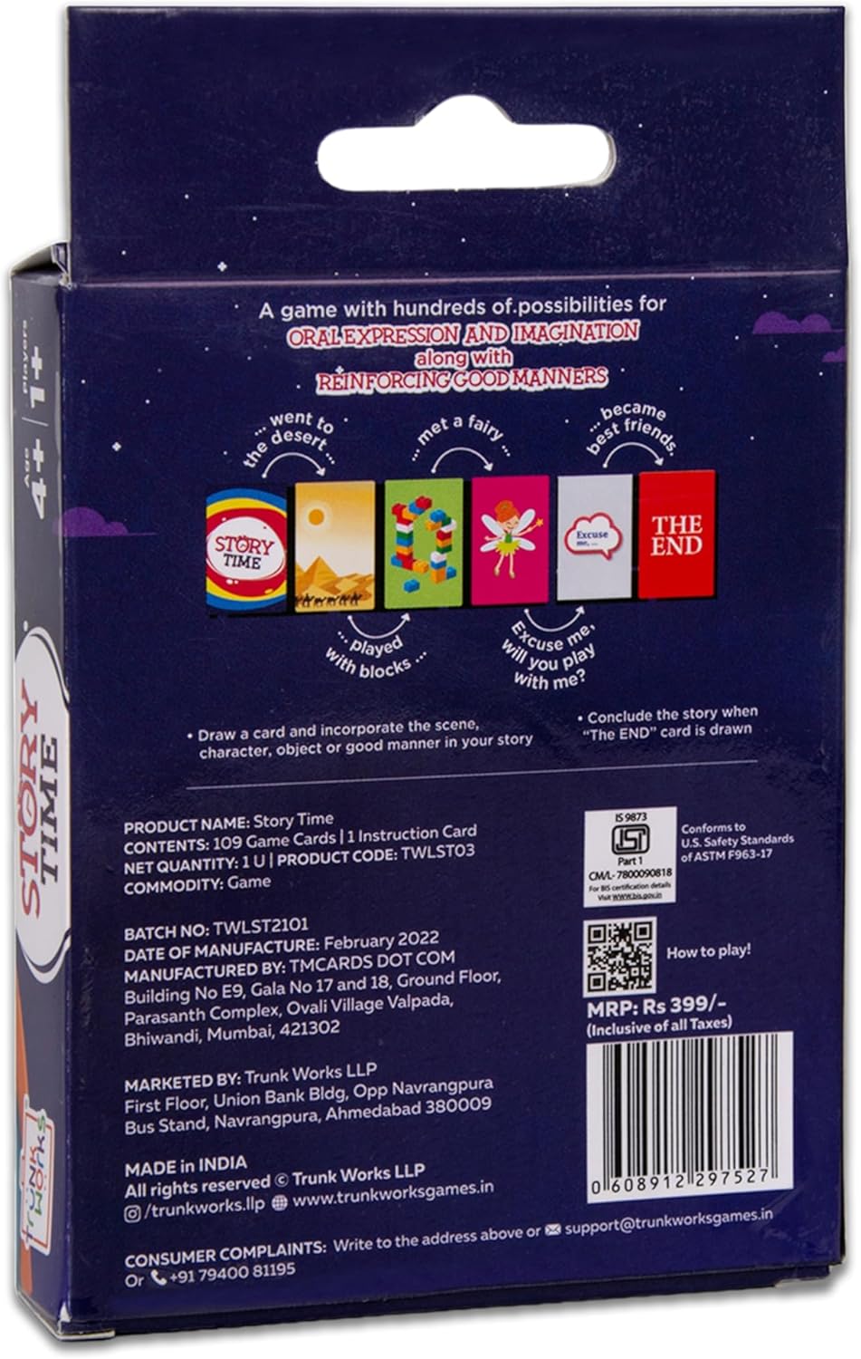 Story Time Travel Card Game by TrunkWorks | Family Friendly | for Ages 4, 5, 6, 7, 8 Years | Tell Stories; Develop Imagination, Language Skills