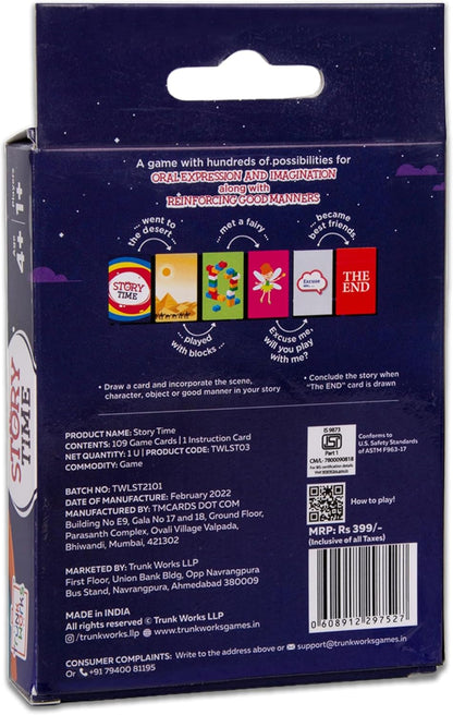 Story Time Travel Card Game by TrunkWorks | Family Friendly | for Ages 4, 5, 6, 7, 8 Years | Tell Stories; Develop Imagination, Language Skills