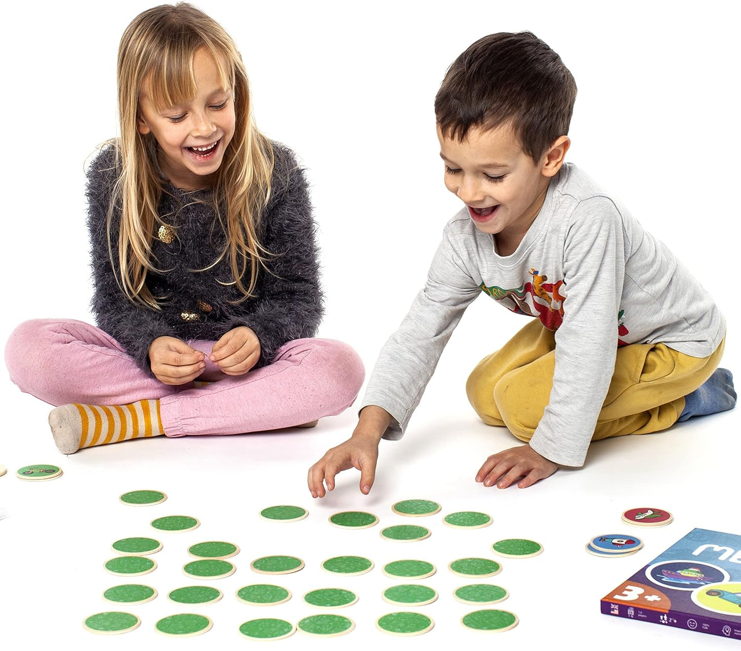 Montessori-Inspired Wooden Matching Game for Toddlers 2-4 Years - Durable, Scratch-Resistant 36 Card Set, Includes Carry Bag - Memory Game for Toddlers 2-4 Years - Cognitive Verbal Skills Development