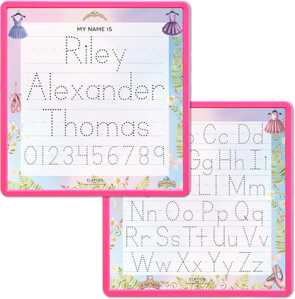 Kid's Name Tracing Board | Dry Erase Letter Tracing | Reusable Writing Practice Board | Personalized | Ballet Theme