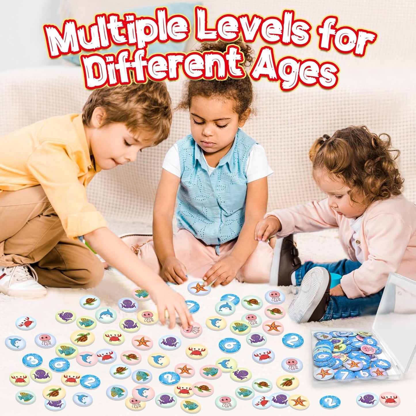 Math Games for Kids,100 Flash Cards Addition and Subtraction Games,Math Facts Manipulatives Counting Educational Toy Learning Activities, Kindergarten 1st 2nd Grade Classroom Must Have