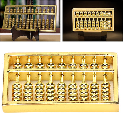 Mini Brass Abacus Chinese Math Calculating Tool for Kids Adult Collection Chinese Calculator Counting Tool