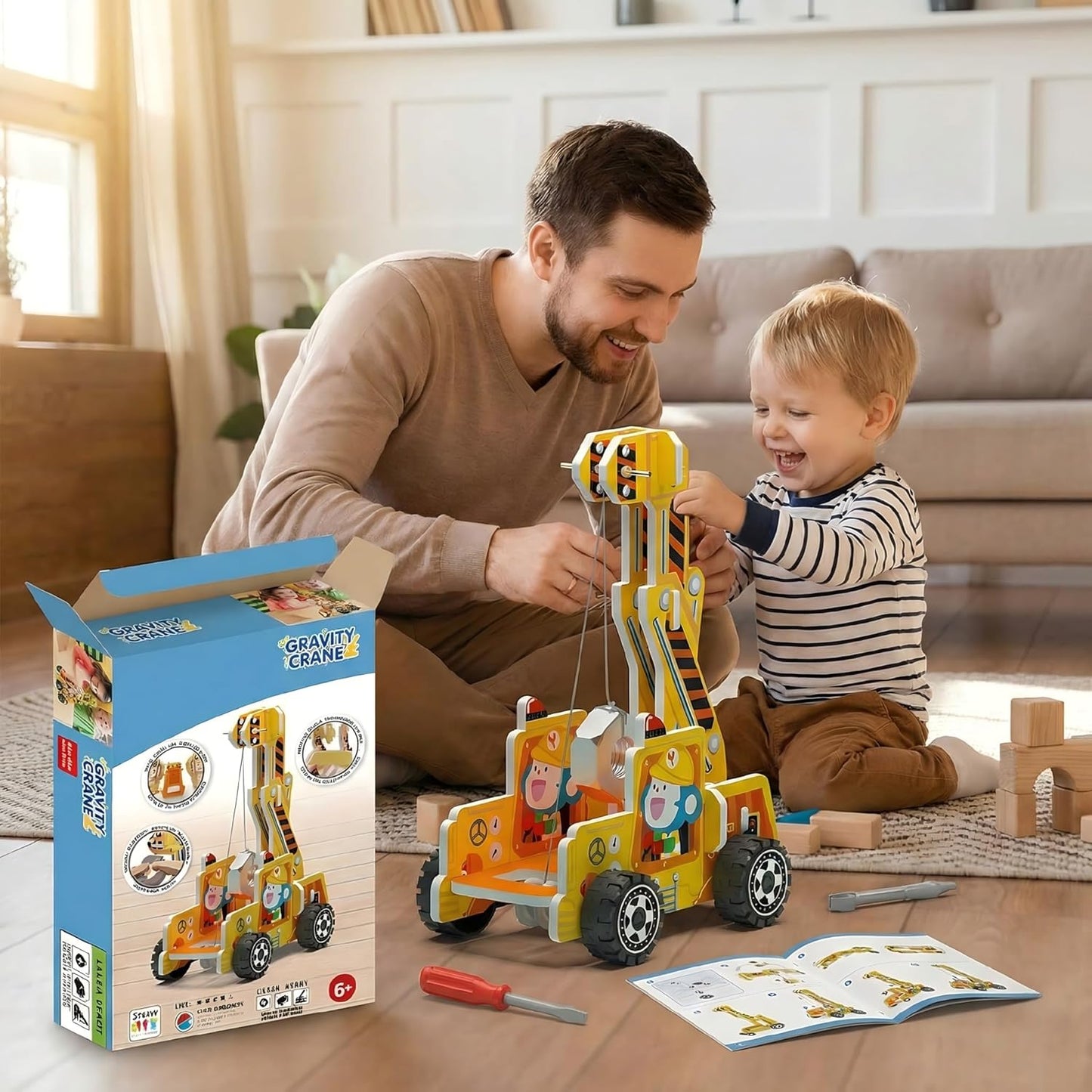 STEM Kids Binoculars - Build Your Own Functional Telescope Kit, Educational Science Toy for Children to Explore Astronomy & Optical Principles with Convex & Concave Lenses