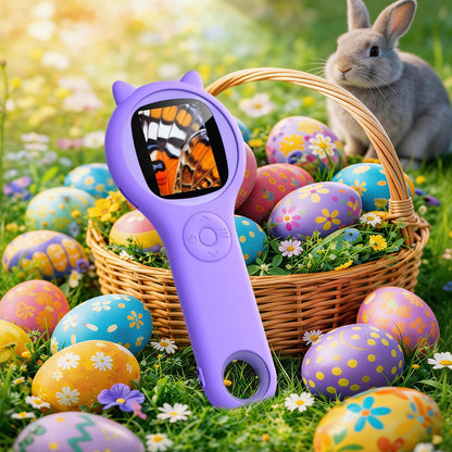Microscope for Kids - Electronic Handheld Magnifying Glass for Children-STEM Outdoor Science Kit for Summer Travel & Camping Toy,Birthday Gifts Toys for 5-8 9-12 Year Old Girls（Purple）