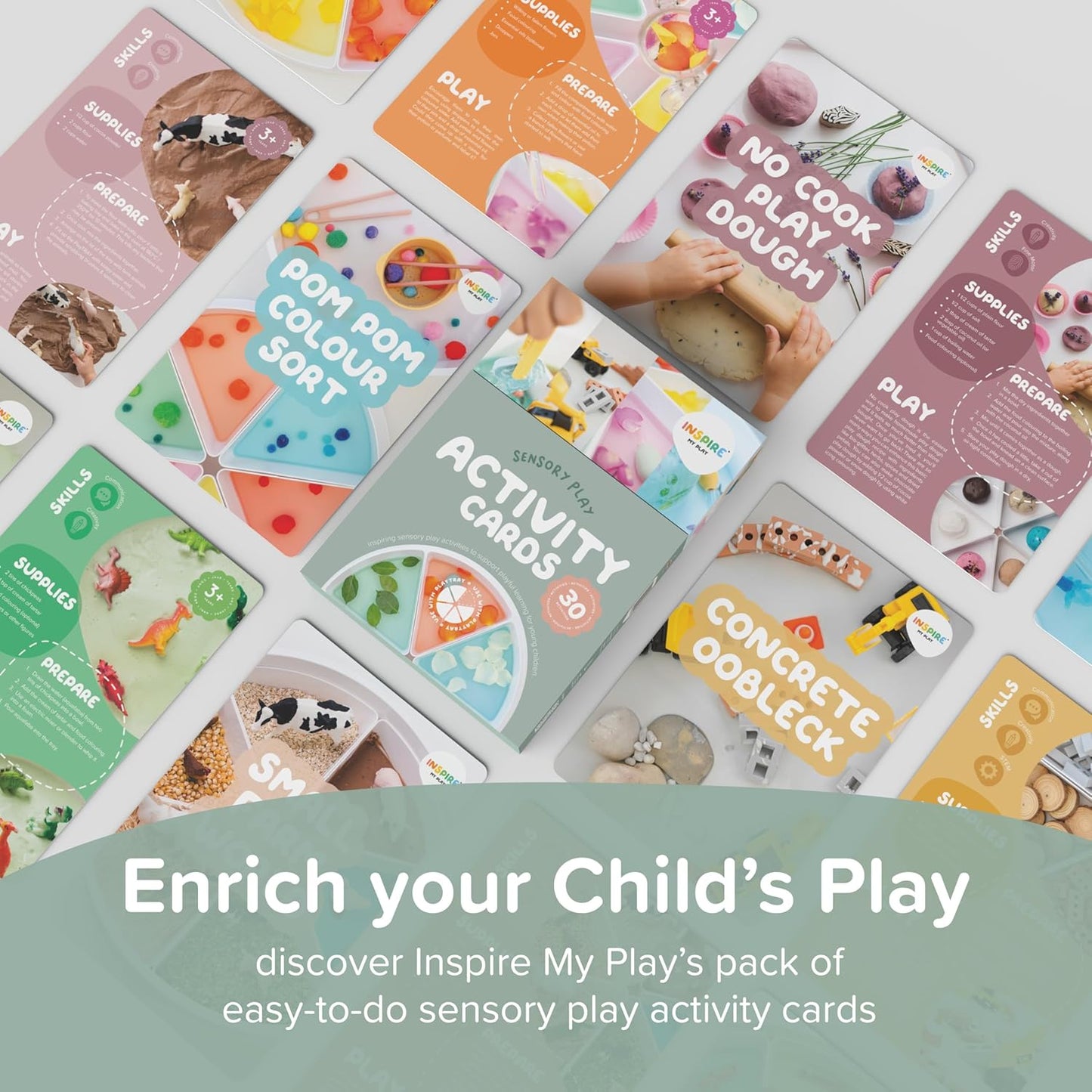 Inspire My Play Starter Bundle - Sensory Bin with Lid and Removable Storage Inserts