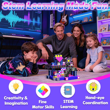 Magnetic Blocks, 150PCS Magnetic Building Blocks, Stacking Magnets for Kids, Sensory Toy for STEM Constructions Magnet Blocks for Girls Age 3+, Christmas Birthday Gifts (Snow Castle)