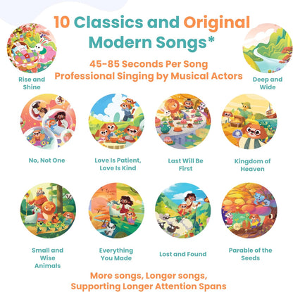 GO GO Bible Story Songs: 10 Toddler Songs, Christian Toys for Toddlers 3-5, Sound Books for Toddlers 1-3