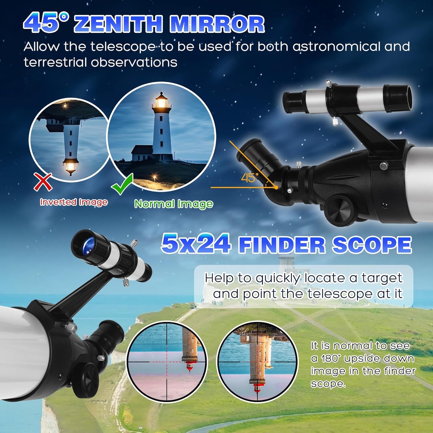 Telescope for Adults High Powered, 80mm Aperture 600mm Telescopes for Astronomy Adults&Kids&Beginners, Portable Travel Refractor Telescope with Tripod&Phone Adapter&Bag for Ground&Moon Viewing, Pink