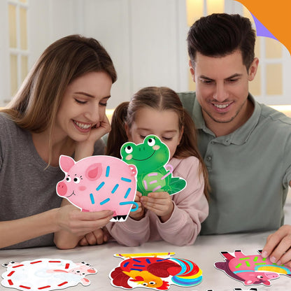 SpriteGru 9 Pieces Kids Lacing Cards, Double Sided Sewing Cards in 9 Vehicle Cards with 9 Colorful Laces, Imagination Development Lacing Toys Games for Children Educational and Learning Activity