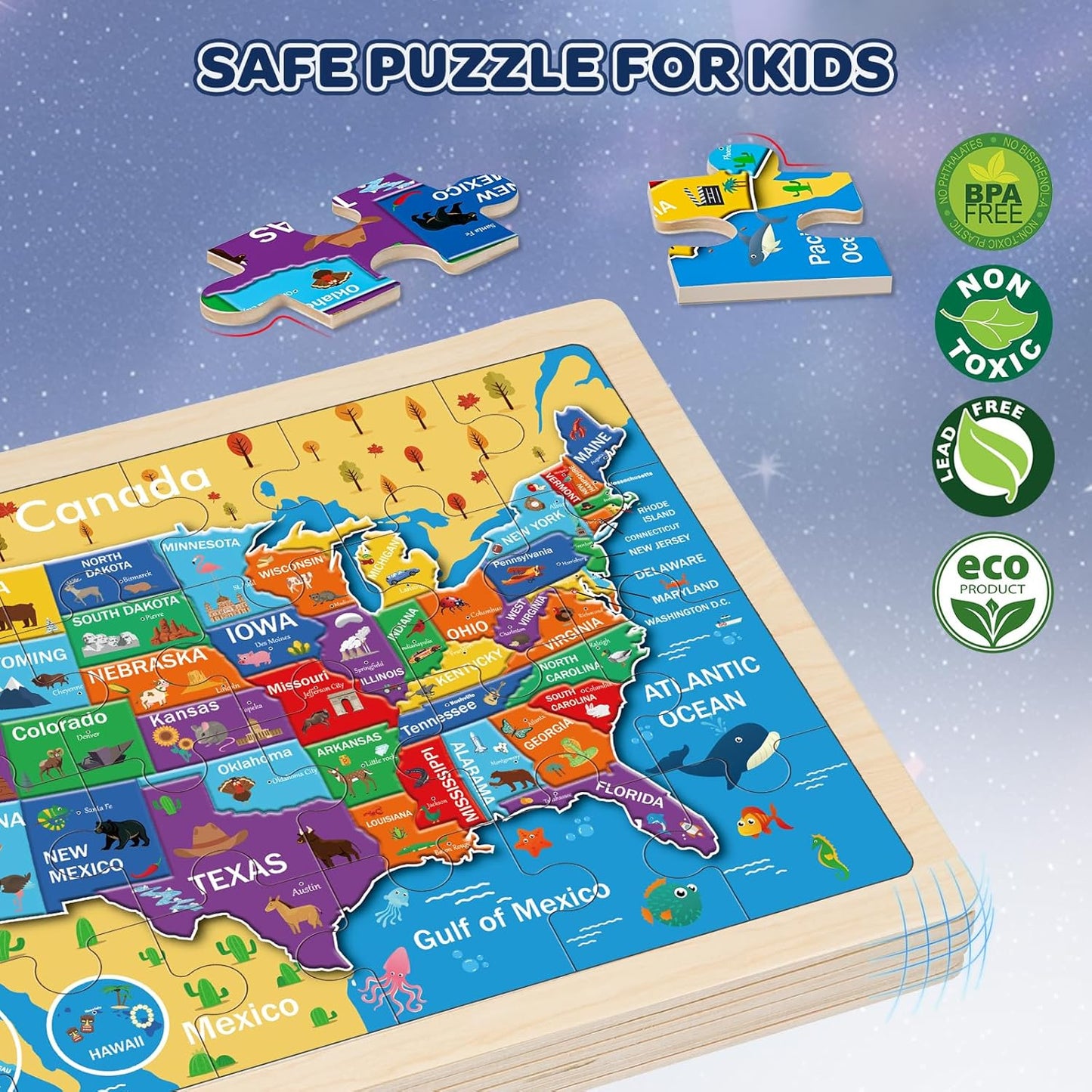 Puzzles for Kids Ages 4-6, 4 Packs 24 Pcs Wooden Jigsaw Puzzles for Toddlers Ages 2-4, Preschool Educational Vehicle Puzzle Toys Gifts for 3 4 5 6 Boys Girls
