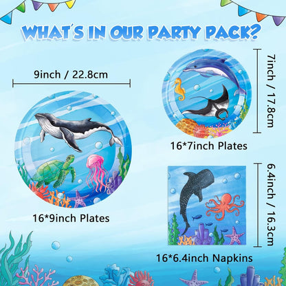 WERNNSAI Science Party Decorations - 48 Pcs Science Plates and Napkins Mad Scientist Birthday Decoration Chemistry Party Plates Set Little Scientist Labratory Favors Serves 16 Guests