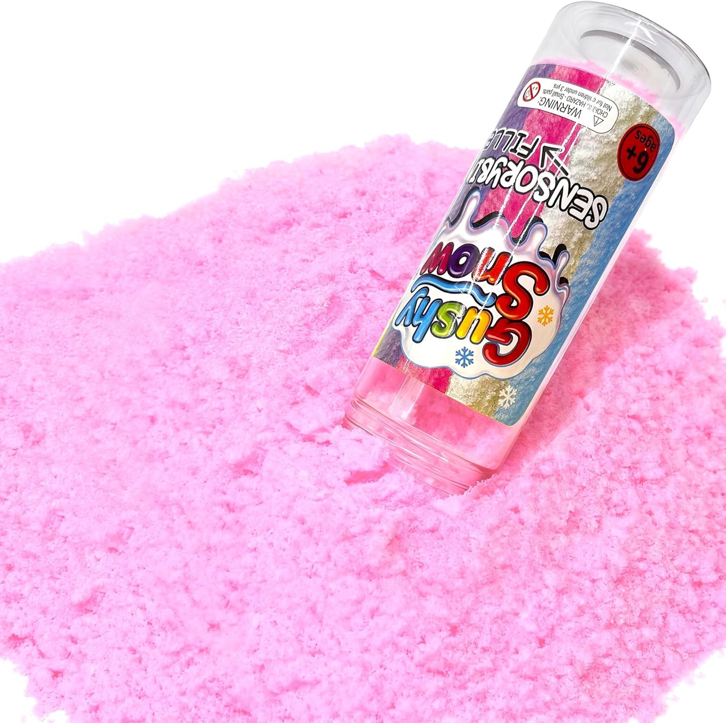 Sensory Bin Filler for Toddlers, Fake Snow Play Sand, Soft Latex Sensory Table Fillers for Classroom Learning, White Sensory Material for Indoor Sensory Play