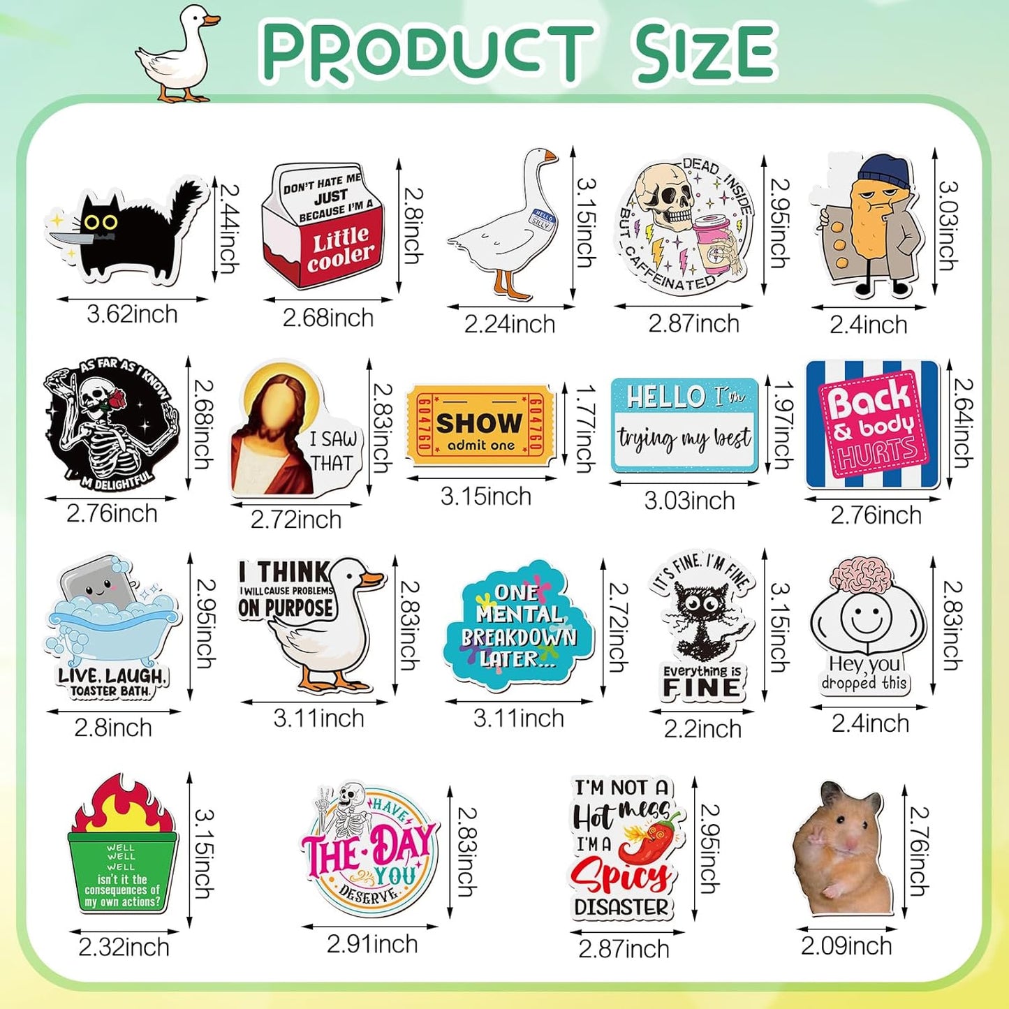 Ceenna 20 Pcs Funny Fridge Magnets Reusable Cute Animals and Words Fun Anime Refrigerator Magnets for Office Work Home Car Locker Cabinet Gifts Decorations(Classic Style)