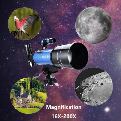 Lunar Telescope for Kids and Astronomy Beginners, Refractor Telescope with Finder Scope and 3 Eyepieces, Travel Telescope with Compact HD Binoculars for Moon Viewing Bird Watching Sightseeing