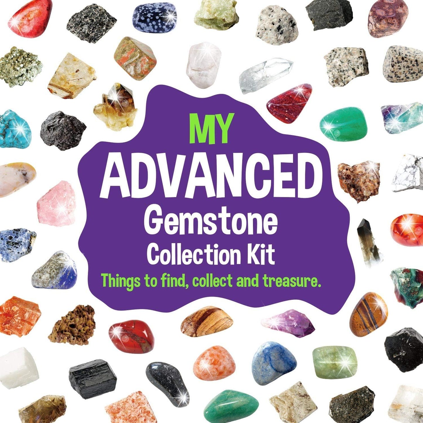 Rocks Collection 25PCS Rock and Mineral, Gemstones for Kids Gem Kit with Healing Chakra Gemstones, Tumbled Stones and Identification Guide, Educational STEM Geology Toy for Boys Girls Ages 6-12