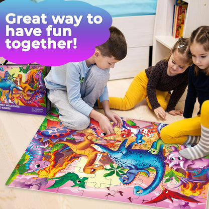 QUOKKA Giant Floor Puzzle for Kids Ages 4-6 – 2x3 Feet Extra-Thick 48 Pieces Toddler Puzzle Ages 3-5 – Bugs Educational Activity for Boys Girls – Premium Box with Sturdy Handle & Magnetic Closure