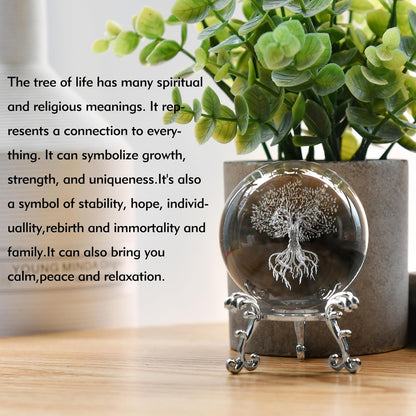 IFOLAINA 3D Solar System Crystal Ball 60mm Laser Engraved Glass Sphere Home Decor with Stand Solar System Planet Model Decor Space Universe Gifts for Astronomy Lovers