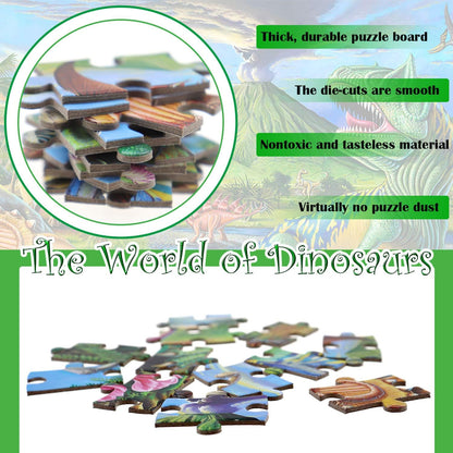 Puzzles for Kids Ages 4-8 Year Old,100 Piece Dinosaur Jigsaw Puzzle for Toddler Children Learning Educational Puzzles Toys for Boys and Girls - Every Piece is Unique