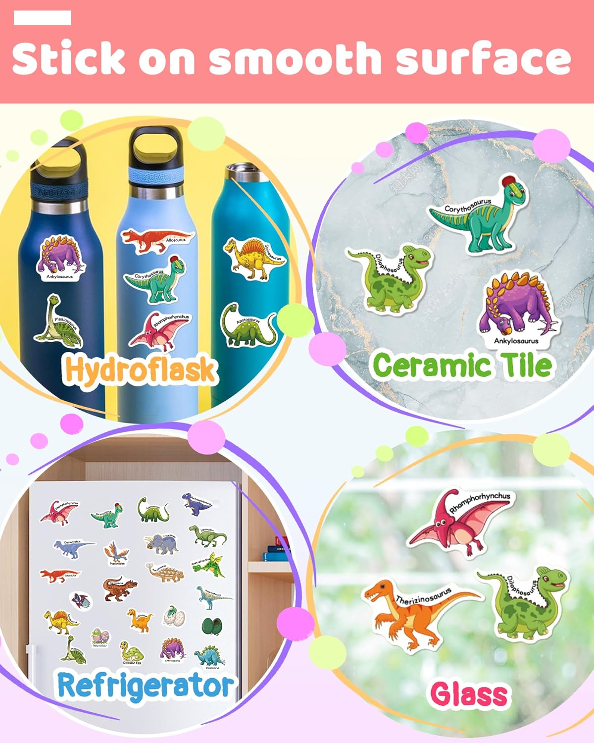 Benresive Reusable Sticker Book for Toddlers, Stickers for Kids, Travel Toys for Arts & Crafts Activities, Birthday Gift for Boys & Girls, Animals Dinosaurs Insects Themes
