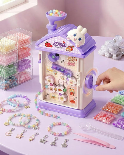Eohemeral Bracelet Making Kit for Girls 6-12, Jewelry Making Kit with 800 Beads, DIY Bracelet Maker Machine, Built-in Storage & Bead Recycler, Kids Crafts Toy No Batteries Required (Pink)