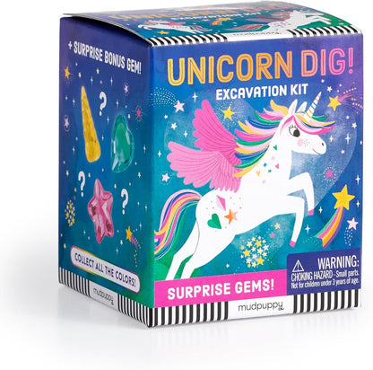 Dino Dig Excavation Kit from Mudpuppy - Dinosaur Dig Kit for Children 6+, Includes 1 Dinosaur Egg and 1 Plastic Chisel, Collect All 12 Dinosaurs!, Makes a Great Gift