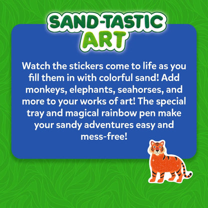 Skillmatics Art & Craft Activity - Sand-Tastic Art Animals, Sand Art for Kids, Craft Kits & Supplies, DIY Creative Activity, Gifts for Girls & Boys Ages 4, 5, 6, 7, 8, 9, 10